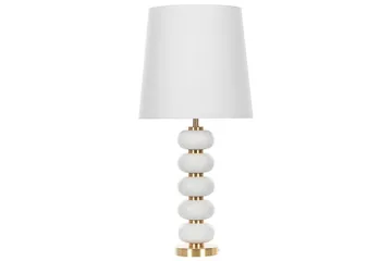 Laros Bordlampe 80 cm E27 - Hvit/Gull - Belysning - Innendørsbelysning & Lamper - Soveromslampe - Sengelamper - Nattbordslampe stående
