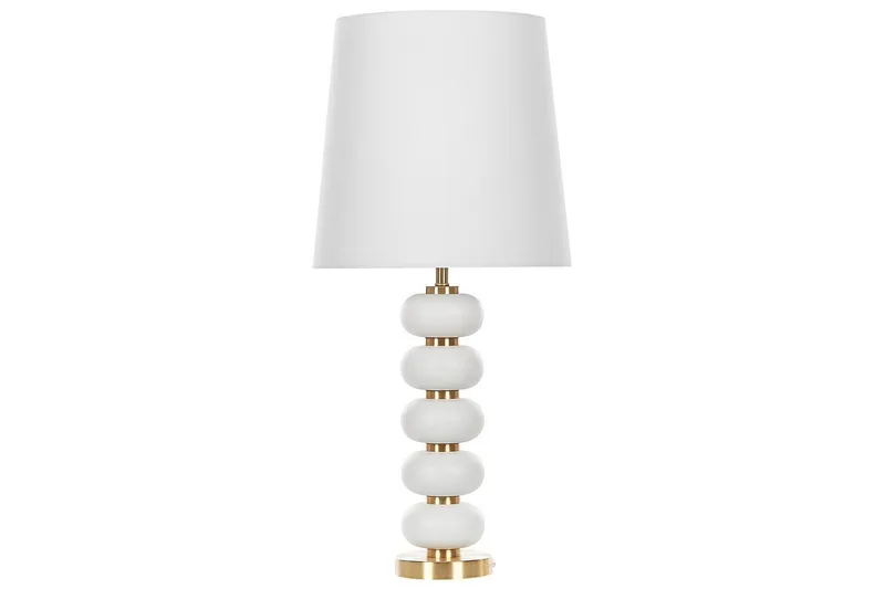 Laros Bordlampe 80 cm E27 - Hvit/Gull - Belysning - Innendørsbelysning & Lamper - Soveromslampe - Sengelamper - Nattbordslampe stående
