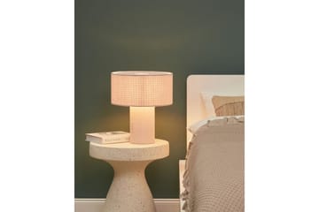 Lefkada Bordlampe 35 cm E27 - Lysegrå - Belysning - Innendørsbelysning & Lamper - Soveromslampe - Sengelamper - Nattbordslampe stående