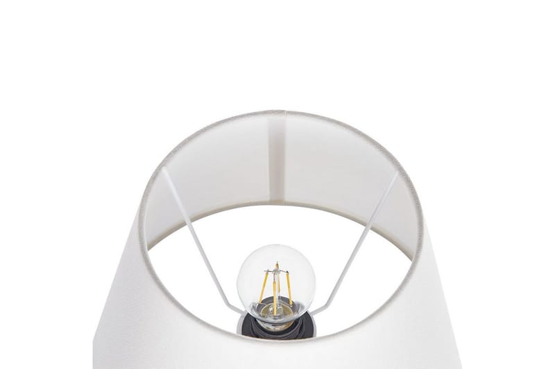 Lemiros Bordlampe 48 cm E27 - Grå/Hvit - Belysning - Innendørsbelysning & Lamper - Soveromslampe - Sengelamper - Nattbordslampe stående