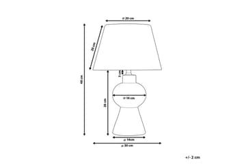 Lemiros Bordlampe 48 cm E27 - Grå/Hvit - Belysning - Innendørsbelysning & Lamper - Soveromslampe - Sengelamper - Nattbordslampe stående