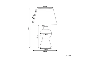 Lemiros Bordlampe 48 cm E27 - Oransje/Hvit - Belysning - Innendørsbelysning & Lamper - Soveromslampe - Sengelamper - Nattbordslampe stående