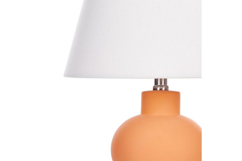 Lemiros Bordlampe 48 cm E27 - Oransje/Hvit - Belysning - Innendørsbelysning & Lamper - Soveromslampe - Sengelamper - Nattbordslampe stående
