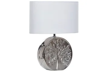Lenkher Bordlampe 48 cm E27 - Sølv/Hvit - Belysning - Innendørsbelysning & Lamper - Soveromslampe - Sengelamper - Nattbordslampe stående