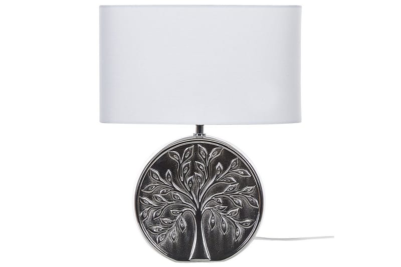 Lenkher Bordlampe 48 cm E27 - Sølv/Hvit - Belysning - Innendørsbelysning & Lamper - Soveromslampe - Sengelamper - Nattbordslampe stående