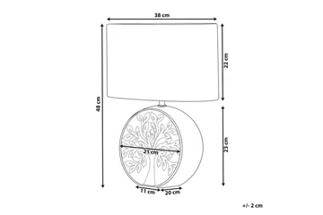 Lenkher Bordlampe 48 cm E27 - Sølv/Hvit - Belysning - Innendørsbelysning & Lamper - Soveromslampe - Sengelamper - Nattbordslampe stående