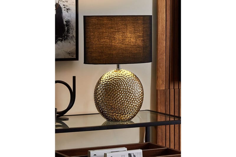 Libbelo Bordlampe 51 cm E27 - Gull/Svart - Belysning - Innendørsbelysning & Lamper - Soveromslampe - Sengelamper - Nattbordslampe stående