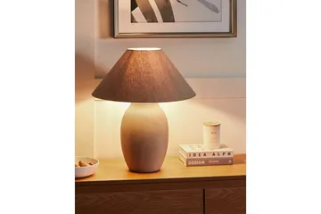 Liwdo Bordlampe 58 cm E27 - Lysegrå - Belysning - Innendørsbelysning & Lamper - Soveromslampe - Sengelamper - Nattbordslampe stående