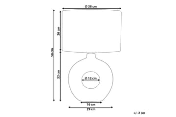 Losventa Bordlampe 58 cm E27 - Lys beige/Hvit - Belysning - Innendørsbelysning & Lamper - Soveromslampe - Sengelamper - Nattbordslampe stående