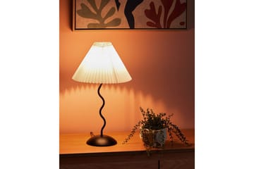 Montecristo Bordlampe 49 cm E27 - Svart/Hvit - Belysning - Innendørsbelysning & Lamper - Soveromslampe - Sengelamper - Nattbordslampe stående