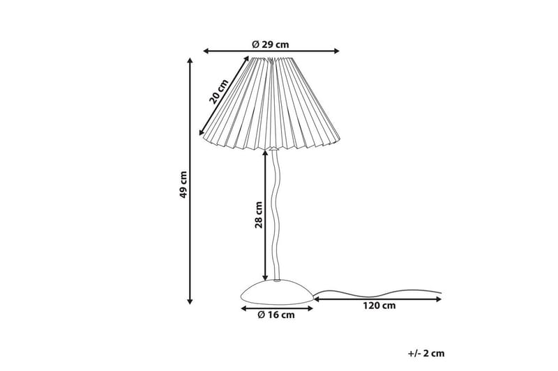 Montecristo Bordlampe 49 cm E27 - Svart/Hvit - Belysning - Innendørsbelysning & Lamper - Soveromslampe - Sengelamper - Nattbordslampe stående