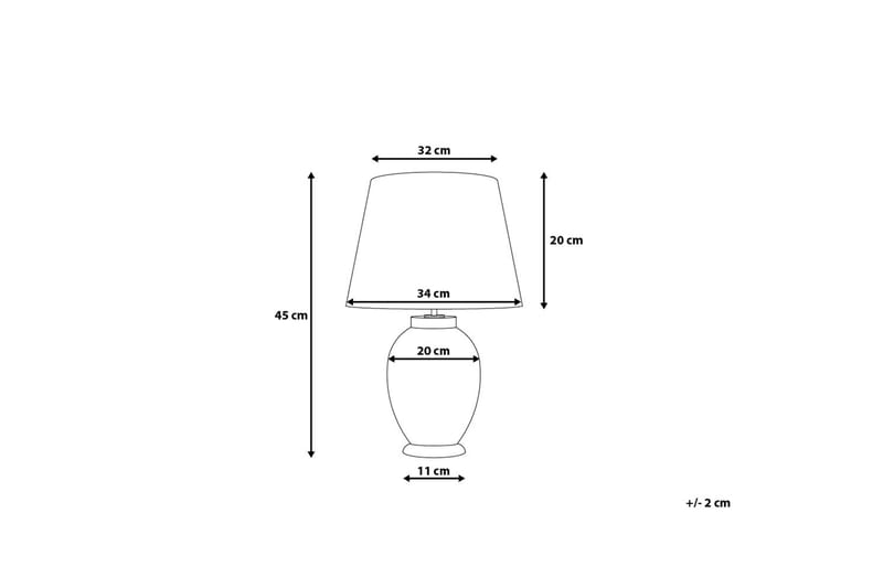 Bordlampe Brenta 34 cm - Lilla - Bordlampe - Vinduslampe på fot - Lamper gang - Nattbordslampe stående - Vinduslampe