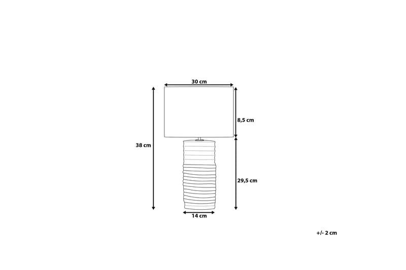 Bordlampe Navia 30 cm - Hvit - Bordlampe - Vinduslampe på fot - Lamper gang - Nattbordslampe stående - Vinduslampe