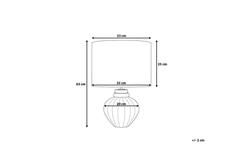 Bordlampe Neris 33 cm - Sølv - Bordlampe - Vinduslampe på fot - Lamper gang - Nattbordslampe stående - Vinduslampe