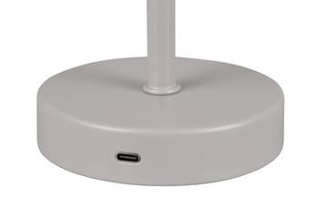 Trio Lighting Jeff LED Bordlampe grå oppladbar - Belysning - Innendørsbelysning & Lamper - Soveromslampe - Sengelamper - Nattbordslampe stående