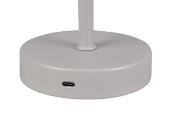 Trio Lighting Jeff LED Bordlampe grå oppladbar - Belysning - Innendørsbelysning & Lamper - Soveromslampe - Sengelamper - Nattbordslampe stående