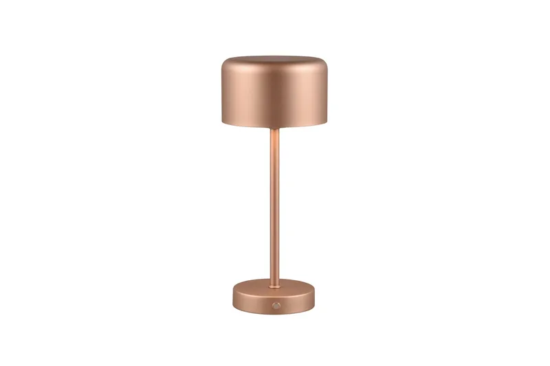 Trio Lighting Jeff LED bordlampe kaffe brun oppladbar