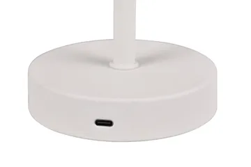 Trio Lighting Jeff LED Bordlampe Matt Hvit Oppladbar - Belysning - Innendørsbelysning & Lamper - Soveromslampe - Sengelamper - Nattbordslampe stående