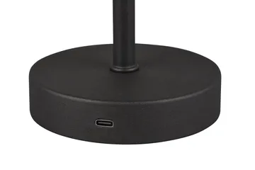 Trio Lighting Jeff LED bordlampe matt svart oppladbar - Belysning - Innendørsbelysning & Lamper - Soveromslampe - Sengelamper - Nattbordslampe stående