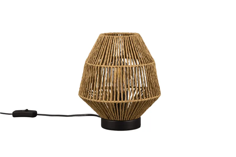Trio Lighting Miki Bordlampe E27 Sisal - Belysning - Innendørsbelysning & Lamper - Soveromslampe - Sengelamper - Nattbordslampe stående