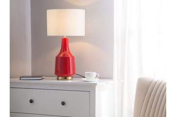 Triversa Bordlampe 32 cm - Rød - Belysning - Innendørsbelysning & Lamper - Soveromslampe - Sengelamper - Nattbordslampe stående
