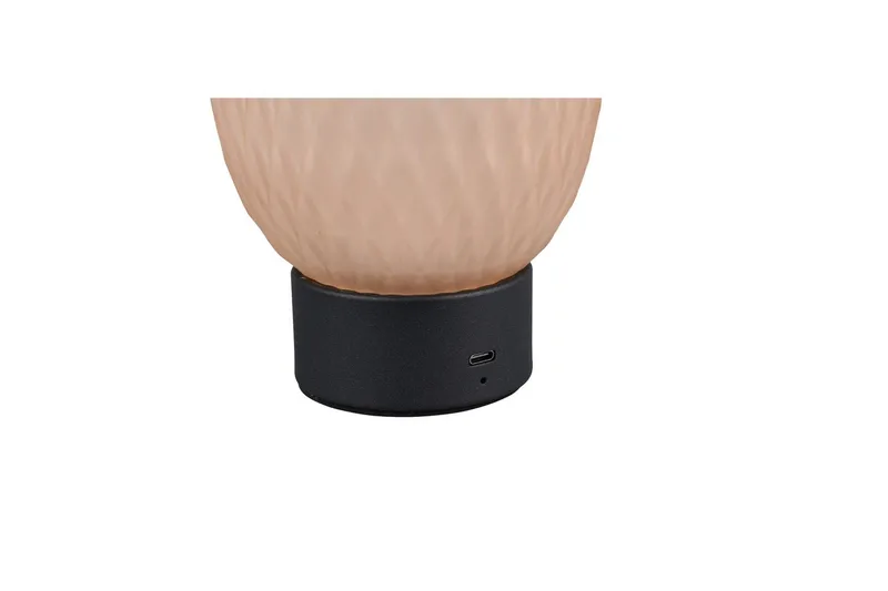 Oppladbar bordlampe TRIO Facette Matt svart/amber - Matt svart/amber - Belysning - Innendørsbelysning & Lamper - Soveromslampe - Sengelamper - Nattbordslampe stående