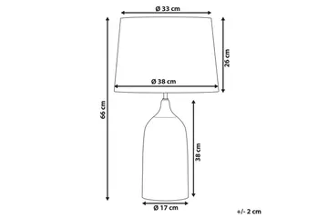 Palmarola Bordlampe 66 cm E27 - Blå/Hvit - Belysning - Innendørsbelysning & Lamper - Soveromslampe - Sengelamper - Nattbordslampe stående
