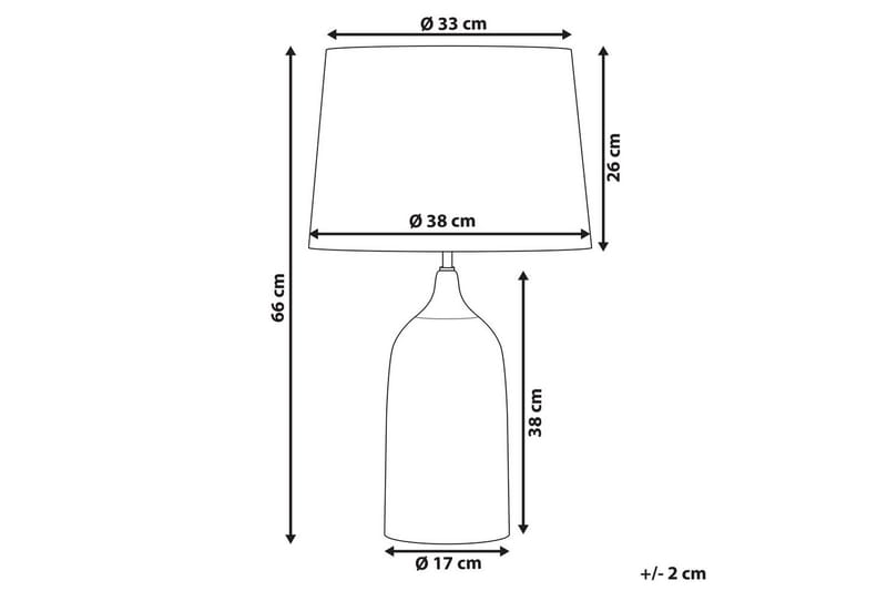 Palmarola Bordlampe 66 cm E27 - Blå/Hvit - Belysning - Innendørsbelysning & Lamper - Soveromslampe - Sengelamper - Nattbordslampe stående