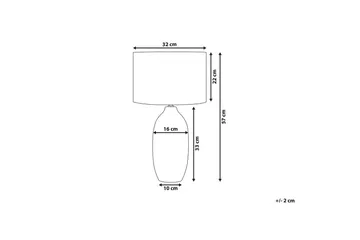 Salza Bordlampe 57 cm E27 - Beige - Belysning - Innendørsbelysning & Lamper - Soveromslampe - Sengelamper - Nattbordslampe stående