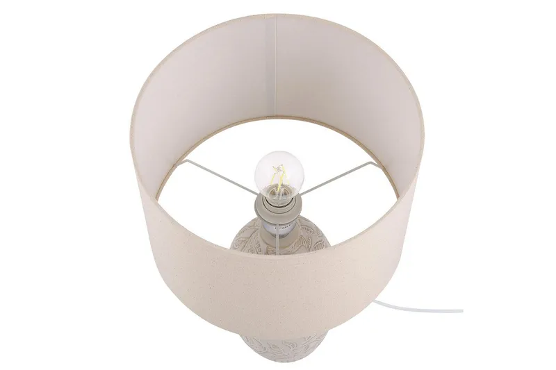 Salza Bordlampe 57 cm E27 - Beige - Belysning - Innendørsbelysning & Lamper - Soveromslampe - Sengelamper - Nattbordslampe stående