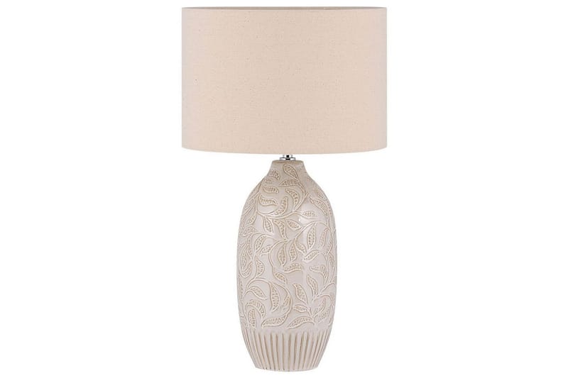 Salza Bordlampe 57 cm E27 - Beige - Belysning - Innendørsbelysning & Lamper - Soveromslampe - Sengelamper - Nattbordslampe stående
