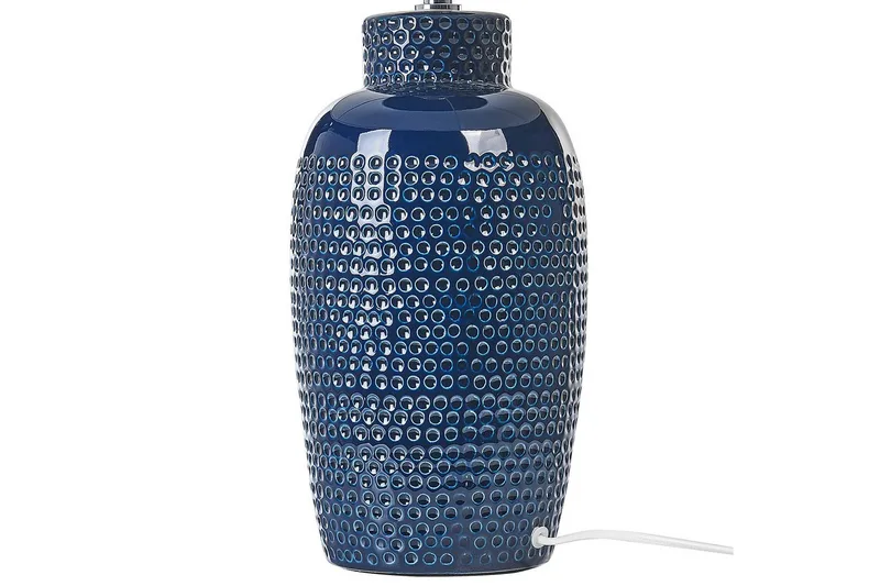 Samoste Bordlampe 53 cm E27 - Marineblå/Hvit - Belysning - Innendørsbelysning & Lamper - Soveromslampe - Sengelamper - Nattbordslampe stående