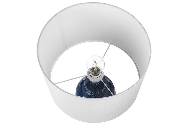 Samoste Bordlampe 53 cm E27 - Marineblå/Hvit - Belysning - Innendørsbelysning & Lamper - Soveromslampe - Sengelamper - Nattbordslampe stående