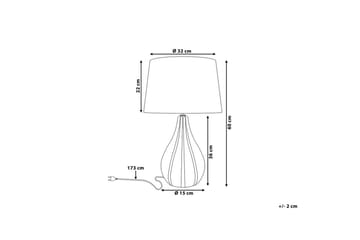Sardinien Bordlampe 60 cm E27 - Svart - Belysning - Innendørsbelysning & Lamper - Soveromslampe - Sengelamper - Nattbordslampe stående