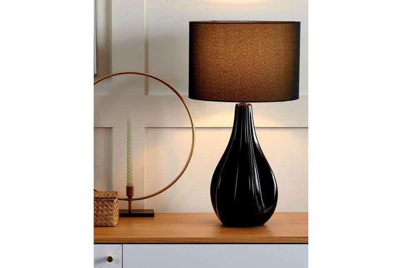 Sardinien Bordlampe 60 cm E27 - Svart - Belysning - Innendørsbelysning & Lamper - Soveromslampe - Sengelamper - Nattbordslampe stående