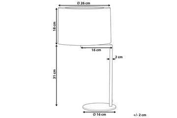 Selka Bordlampe 49 cm E27 - Svart - Belysning - Innendørsbelysning & Lamper - Soveromslampe - Sengelamper - Nattbordslampe stående