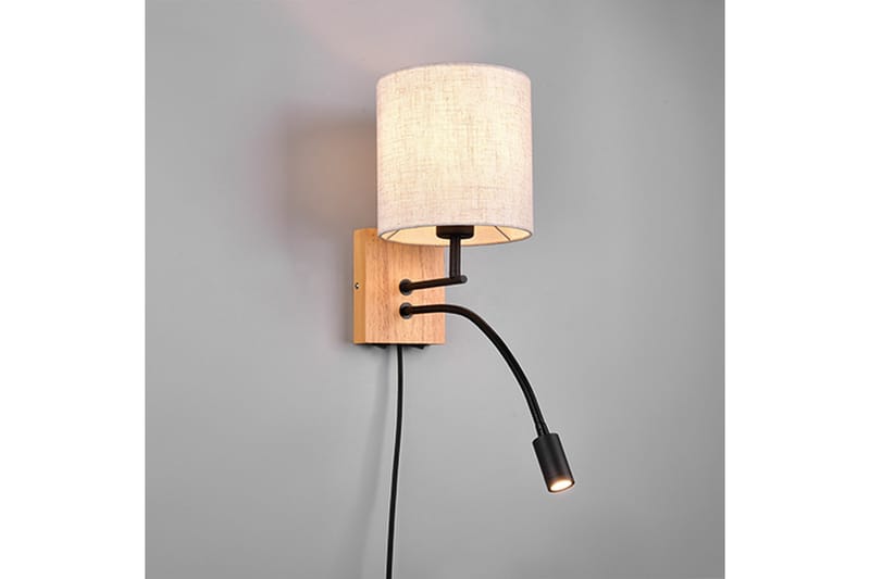 Trio Lighting Nilam Vegglampe m. Leselampe 18 cm LED + E27 tre - Belysning - Innendørsbelysning & Lamper - Soveromslampe - Sengelamper - Sengelampe vegg