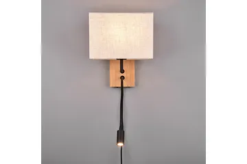 Trio Lighting Nilam Vegglampe med leselampe 25 cm LED + E27 tre - Belysning - Innendørsbelysning & Lamper - Soveromslampe - Sengelamper - Sengelampe vegg