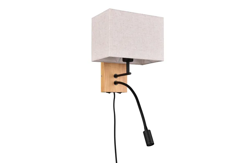 Trio Lighting Nilam Vegglampe med leselampe 25 cm LED + E27 tre