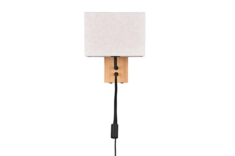 Trio Lighting Nilam Vegglampe med leselampe 25 cm LED + E27 tre - Belysning - Innendørsbelysning & Lamper - Soveromslampe - Sengelamper - Sengelampe vegg
