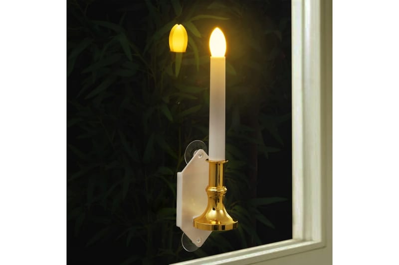Soldrevne stearinlys 6 stk LED-lys varm hvit - Gull - Veggarmatur - Sengelampe vegg - Vegglampe