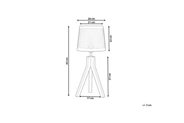 Syrbek Bordlampe 63 cm E27 - Mørkt tre/Messing - Belysning - Innendørsbelysning & Lamper - Soveromslampe - Sengelamper - Nattbordslampe stående