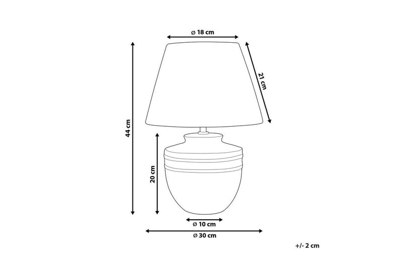 Thira Bordlampe 44 cm E27 - Beige/Svart - Belysning - Innendørsbelysning & Lamper - Soveromslampe - Sengelamper - Nattbordslampe stående