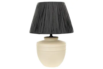 Thira Bordlampe 44 cm E27 - Beige/Svart - Belysning - Innendørsbelysning & Lamper - Soveromslampe - Sengelamper - Nattbordslampe stående