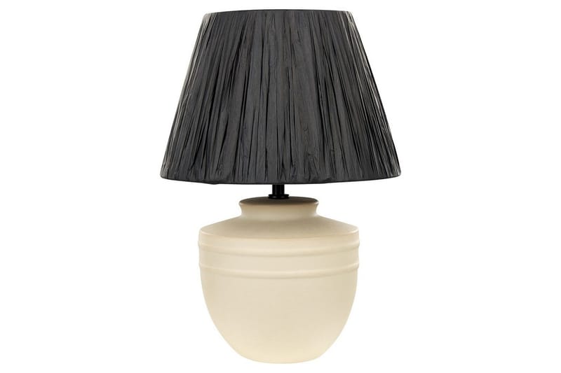 Thira Bordlampe 44 cm E27, Beige/Svart