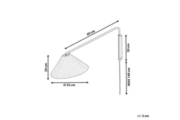 Thirassia Vegglampe E27 - Svart/Natur - Belysning - Innendørsbelysning & Lamper - Soveromslampe - Sengelamper - Sengelampe vegg