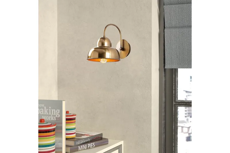 Vegg lampe Adrim Gull - Gull - Belysning - Innendørsbelysning & Lamper - Soveromslampe - Sengelamper - Sengelampe vegg