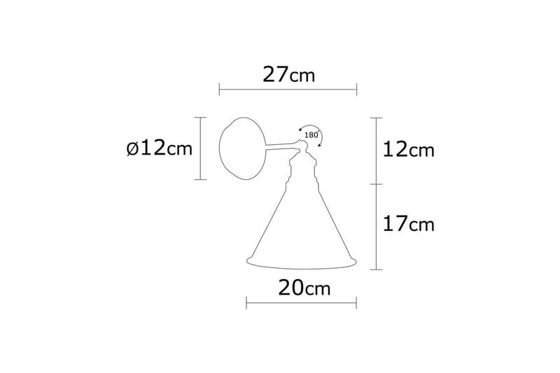 Vegg lampe Adrim Svart - Svart - Belysning - Innendørsbelysning & Lamper - Soveromslampe - Sengelamper - Sengelampe vegg