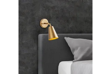 Vegg lampe Avraen Gull - Gull - Belysning - Innendørsbelysning & Lamper - Soveromslampe - Sengelamper - Sengelampe vegg