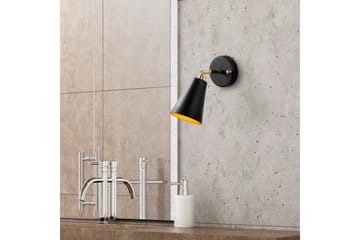 Vegg lampe Avraen Svart / Gull - Svart / Gull - Belysning - Innendørsbelysning & Lamper - Soveromslampe - Sengelamper - Sengelampe vegg